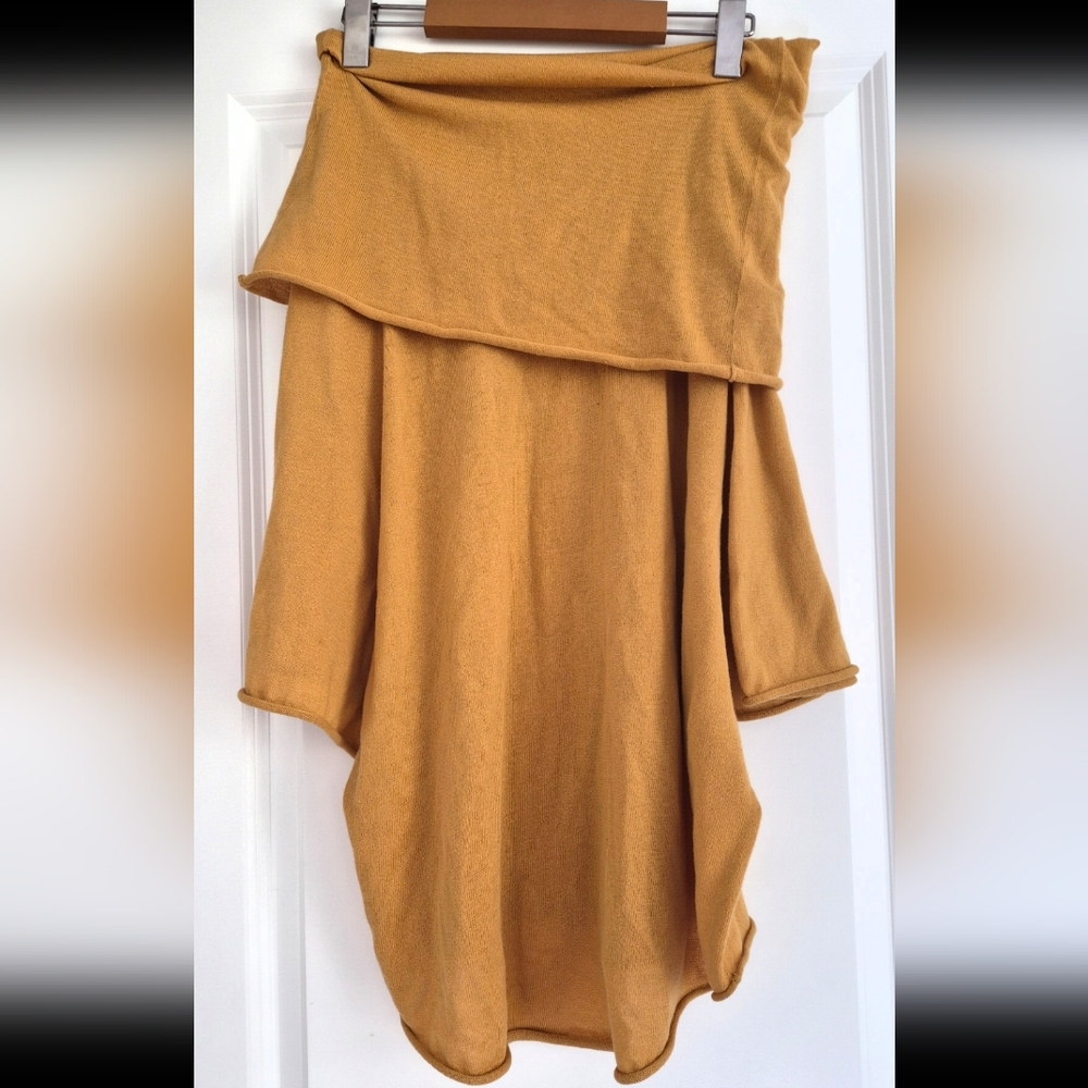 Jacob Mustard Off-Shoulder Sweater